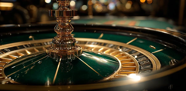 Crowngreen roulette wheel and casino chips